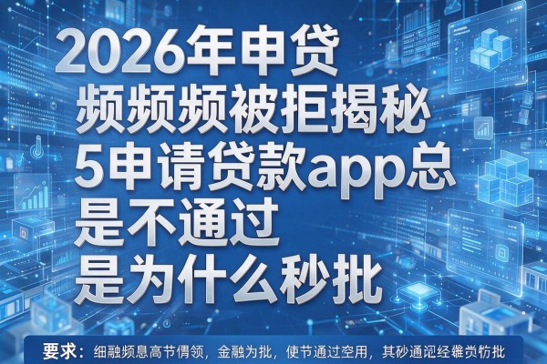 2026年申贷频频被拒揭秘5申请贷款app总是不通过是为什么秒批!