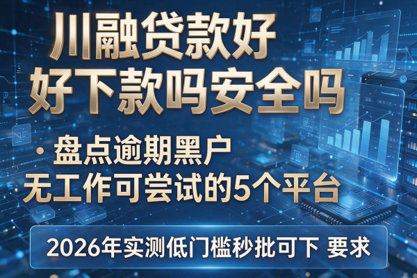 川融贷款好下款吗安全吗 盘点逾期黑户无工作可尝试的5个平台 2026年实测低门槛秒批可下