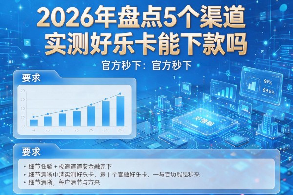 2026年盘点5个渠道实测好乐卡能下款吗官方秒下!