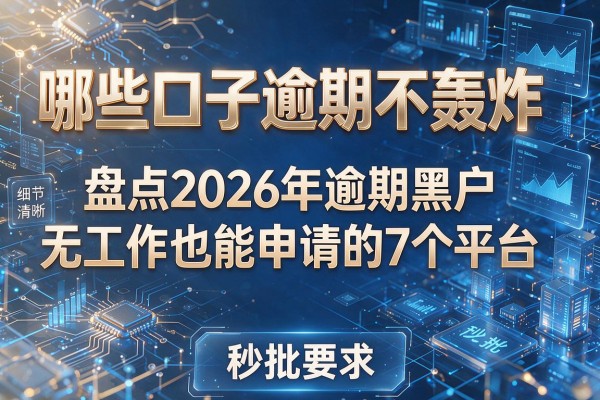 哪些口子逾期不轰炸 盘点2026年逾期黑户无工作也能申请的7个平台 秒批!