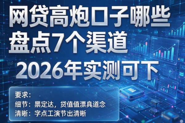 网贷高炮口子哪些 盘点7个渠道 2026年实测可下!