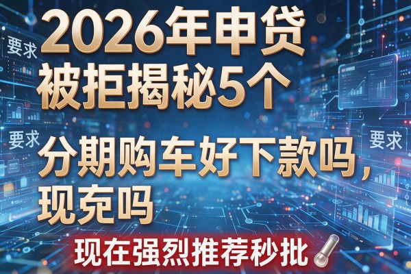 2026年申贷被拒揭秘5个分期购车好下款吗现在强烈推荐秒批!
