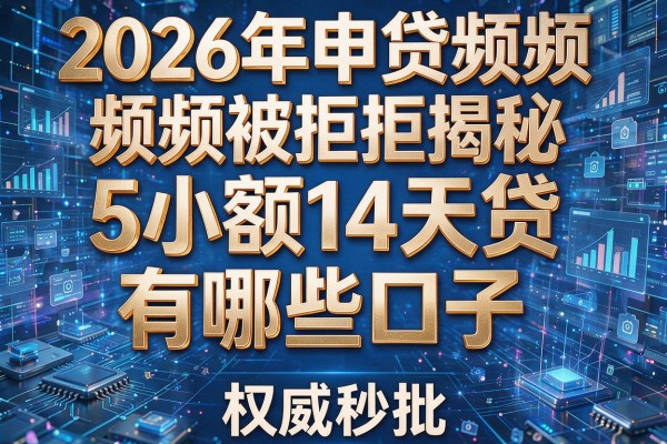 2026年申贷频频被拒揭秘5小额14天贷有哪些口子权威秒批!