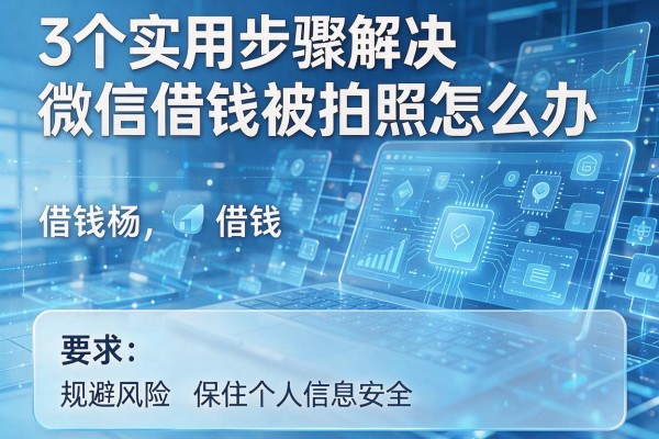 3个实用步骤解决微信借钱被拍照怎么办,规避风险保住个人信息安全!