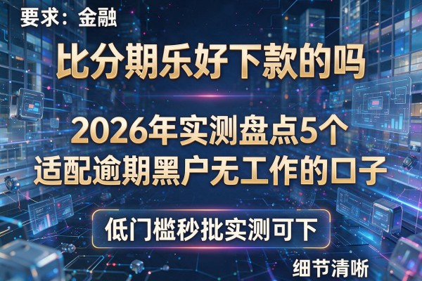 比分期乐好下款的吗 2026年实测盘点5个适配逾期黑户无工作的口子 低门槛秒批实测可下!