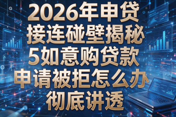 2026年申贷接连碰壁揭秘5如意购贷款申请被拒怎么办彻底讲透!