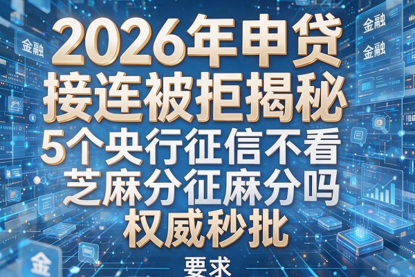 2026年申贷接连被拒揭秘5个央行征信不看芝麻分吗权威秒批!