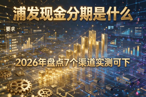 浦发现金分期是什么 2026年盘点7个渠道实测可下!
