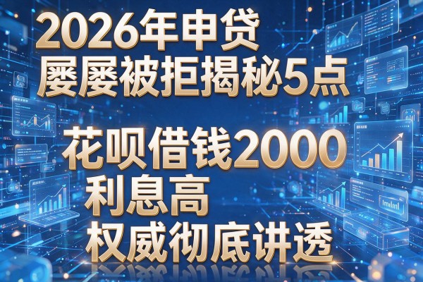 2026年申贷屡屡被拒揭秘5点花呗借钱2000利息高权威彻底讲透!