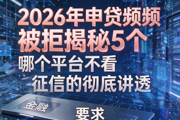 2026年申贷频频被拒揭秘5个哪个平台不看征信的彻底讲透！