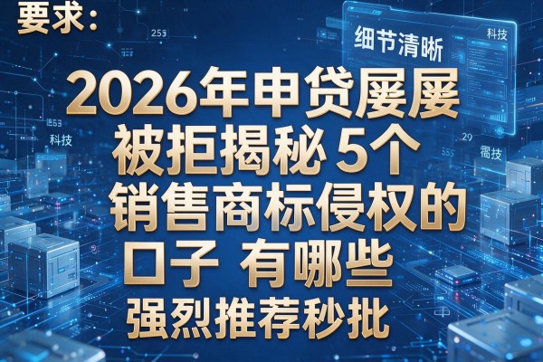 2026年申贷屡屡被拒揭秘5个销售商标侵权的口子有哪些强烈推荐秒批!