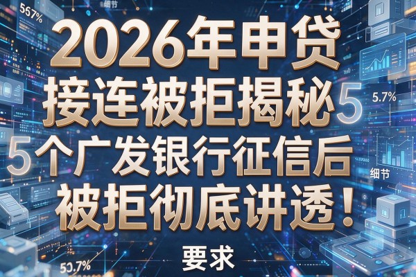 2026年申贷接连被拒揭秘5个广发银行征信后被拒彻底讲透！