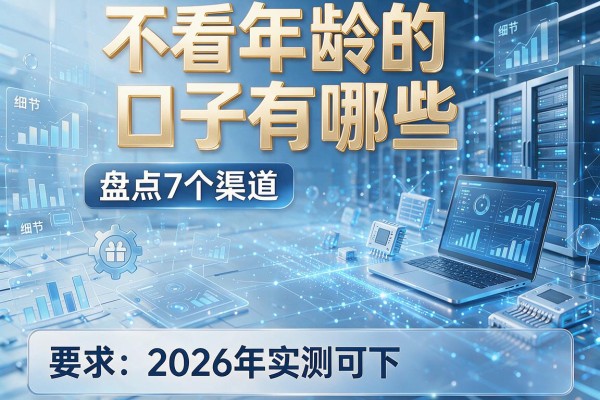 不看年龄的口子有哪些 盘点7个渠道 2026年实测可下!
