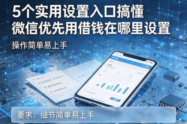 5个实用设置入口搞懂微信优先用借钱在哪里设置,操作简单易上手!