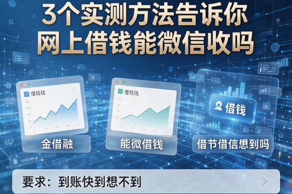 3个实测方法告诉你网上借钱能微信收吗,到账快到想不到!