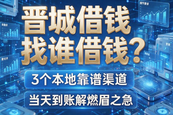 晋城借钱找谁借钱?3个本地靠谱渠道,当天到账解燃眉之急!