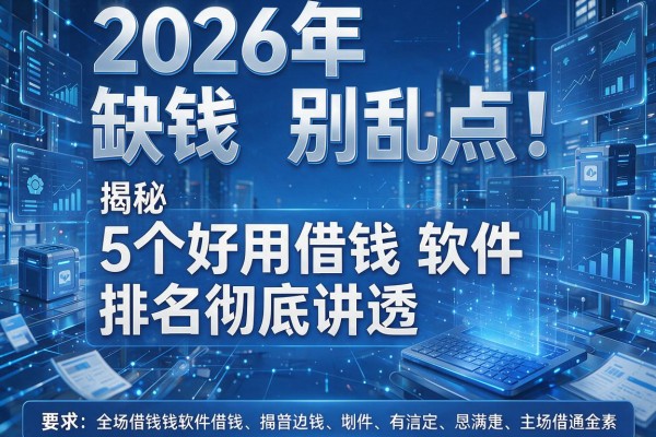 2026年缺钱别乱点!揭秘5个好用借钱软件排名彻底讲透!