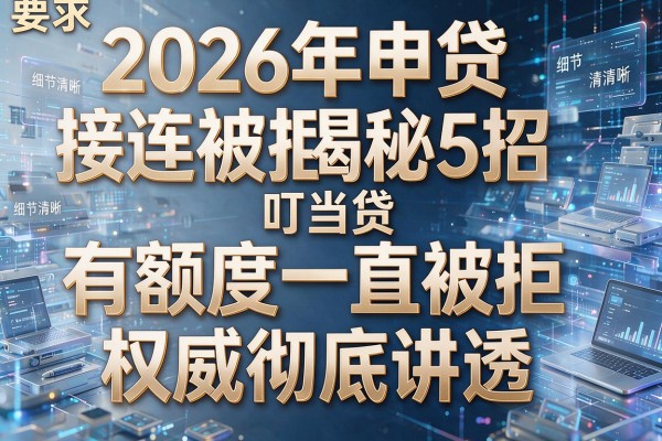 2026年申贷接连被拒揭秘5招叮当贷有额度一直被拒权威彻底讲透！