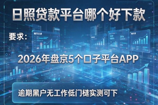 日照贷款平台哪个好下款 2026年盘点5个口子平台APP 逾期黑户无工作低门槛实测可下