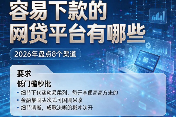 容易下款的网贷平台有哪些 2026年盘点8个渠道 低门槛秒批!