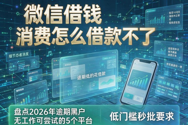 微信借钱消费怎么借款不了 盘点2026年逾期黑户无工作可尝试的5个平台 低门槛秒批