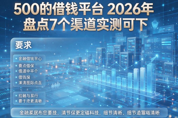 500的借钱平台2026年盘点7个渠道实测可下!