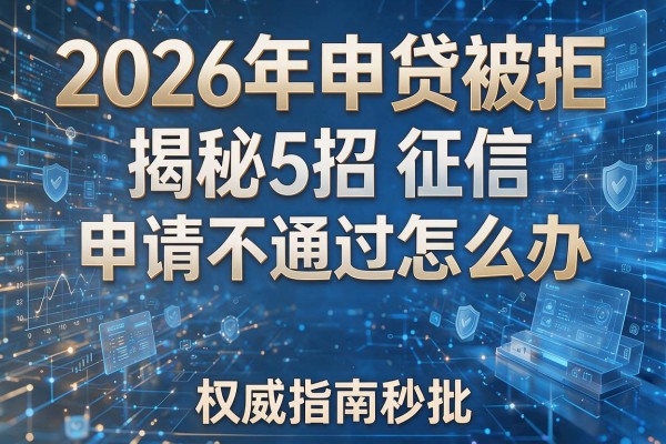 2026年申贷被拒揭秘5招征信申请不通过怎么办权威指南秒批!
