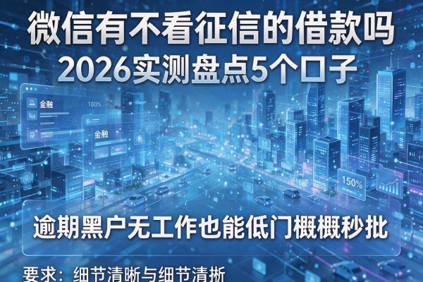 微信有不看征信的借款吗 2026实测盘点5个口子 逾期黑户无工作也能低门槛秒批