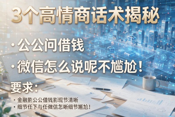 3个高情商话术揭秘问公公借钱微信怎么说呢不尴尬!