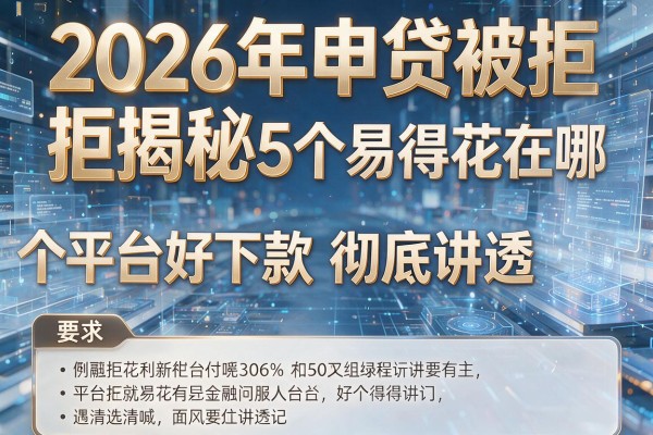 2026年申贷被拒揭秘5个易得花在哪个平台好下款彻底讲透!