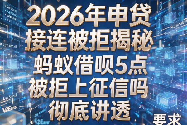 2026年申贷接连被拒揭秘5点蚂蚁借呗被拒上征信吗彻底讲透!