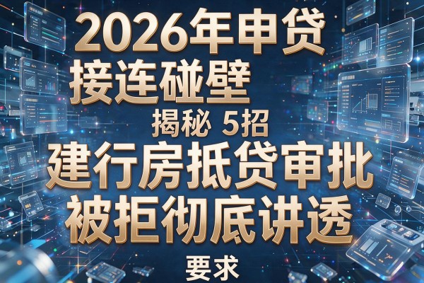 2026年申贷接连碰壁揭秘5招建行房抵贷审批被拒彻底讲透!