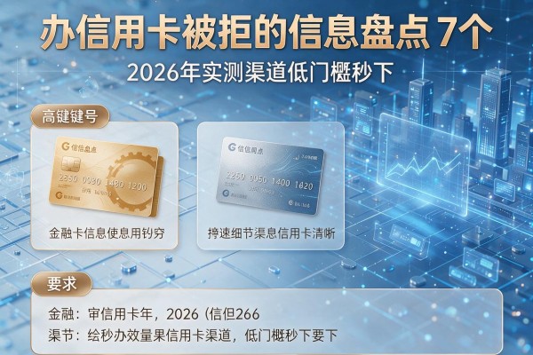 办信用卡被拒的信息盘点7个2026年实测渠道低门槛秒下!