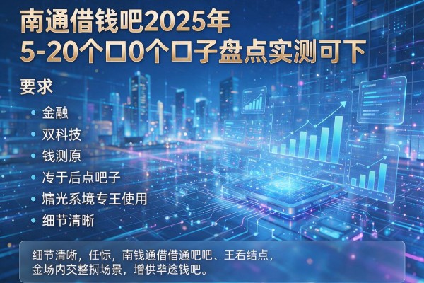 南通借钱吧2025年5-20个口子盘点实测可下！