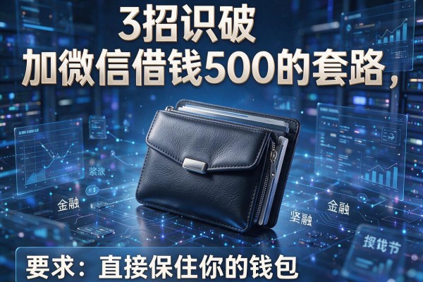 3招识破加微信借钱500的套路，直接保住你的钱包！