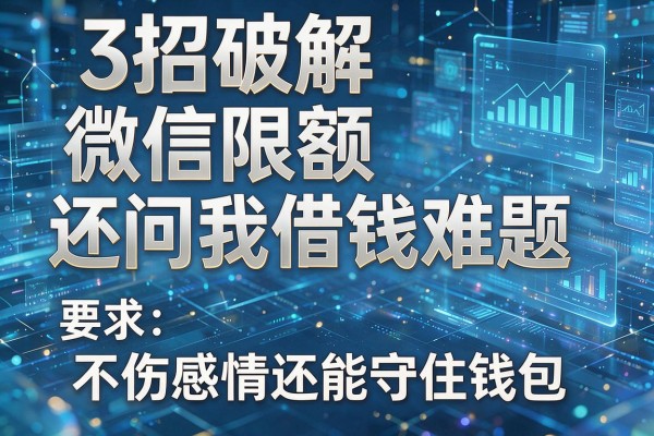 3招破解微信限额还问我借钱难题,不伤感情还能守住钱包!