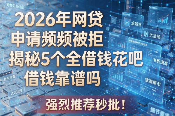 2026年网贷申请频频被拒揭秘5个借钱花吧借钱靠谱吗强烈推荐秒批！