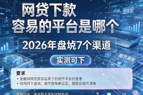 网贷下款容易的平台是哪个 2026年盘点7个渠道 实测可下!