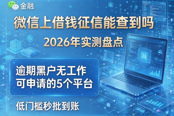 微信上借钱征信能查到吗 2026年实测盘点 逾期黑户无工作可申请的5个平台 低门槛秒批到账