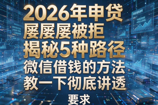 2026年申贷屡屡被拒揭秘5种路径微信借钱的方法教一下彻底讲透!