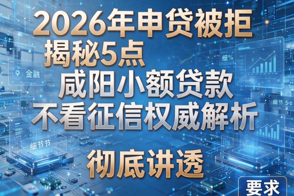 2026年申贷被拒揭秘5点咸阳小额贷款不看征信权威解析彻底讲透!
