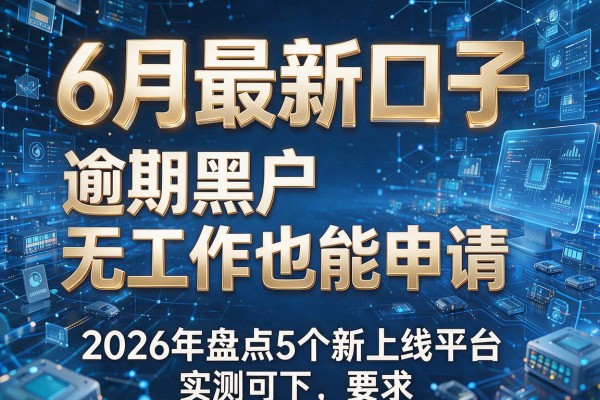 6月最新口子 逾期黑户无工作也能申请 2026年盘点5个新上线平台 实测可下