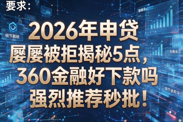 2026年申贷屡屡被拒揭秘5点360金融好下款吗强烈推荐秒批!