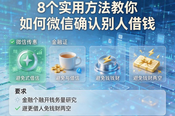 8个实用方法教你如何微信确认别人借钱，避免钱财两空！