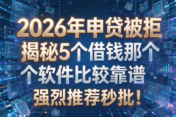 2026年申贷被拒揭秘5个借钱那个软件比较靠谱强烈推荐秒批！