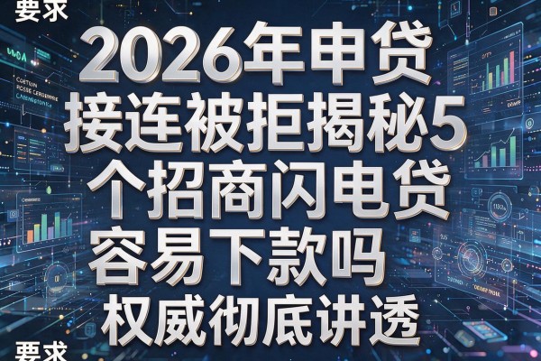 2026年申贷接连被拒揭秘5个招商闪电贷容易下款吗权威彻底讲透!