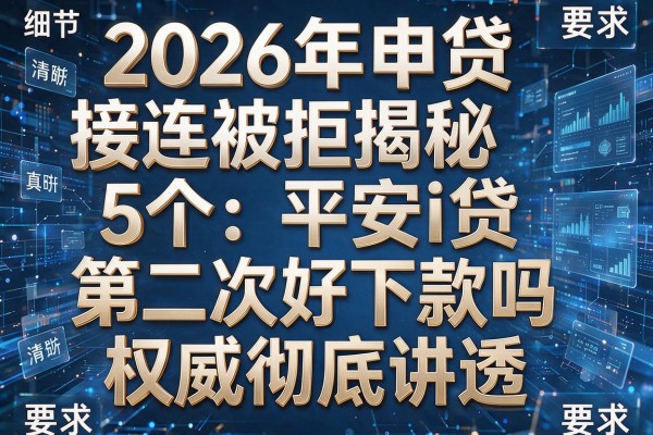 2026年申贷接连被拒揭秘5个平安i贷第二次好下款吗权威彻底讲透!