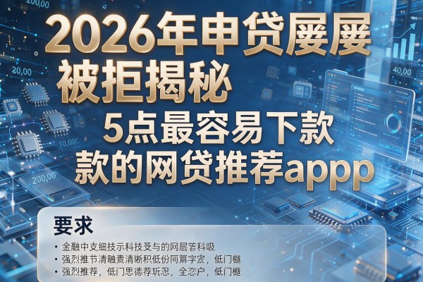 2026年申贷屡屡被拒揭秘5点最容易下款的网贷推荐app强烈推荐低门槛!