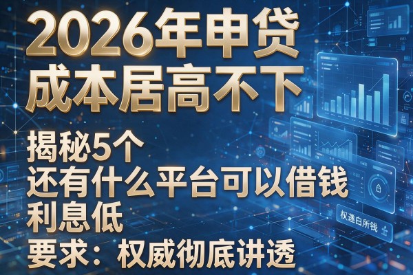 2026年申贷成本居高不下揭秘5个还有什么平台可以借钱利息低权威彻底讲透!