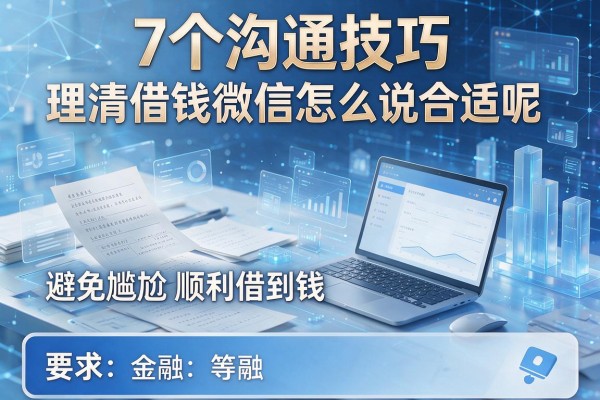 7个沟通技巧理清借钱微信怎么说合适呢,避免尴尬顺利借到钱!